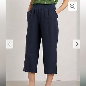 Seasalt Cornwall Lunar Light Linen Crops Olive Green Size 10